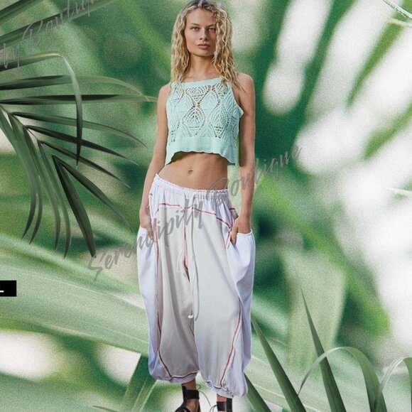 POL Mint Green Crochet Crop Top - Picture 7 of 11